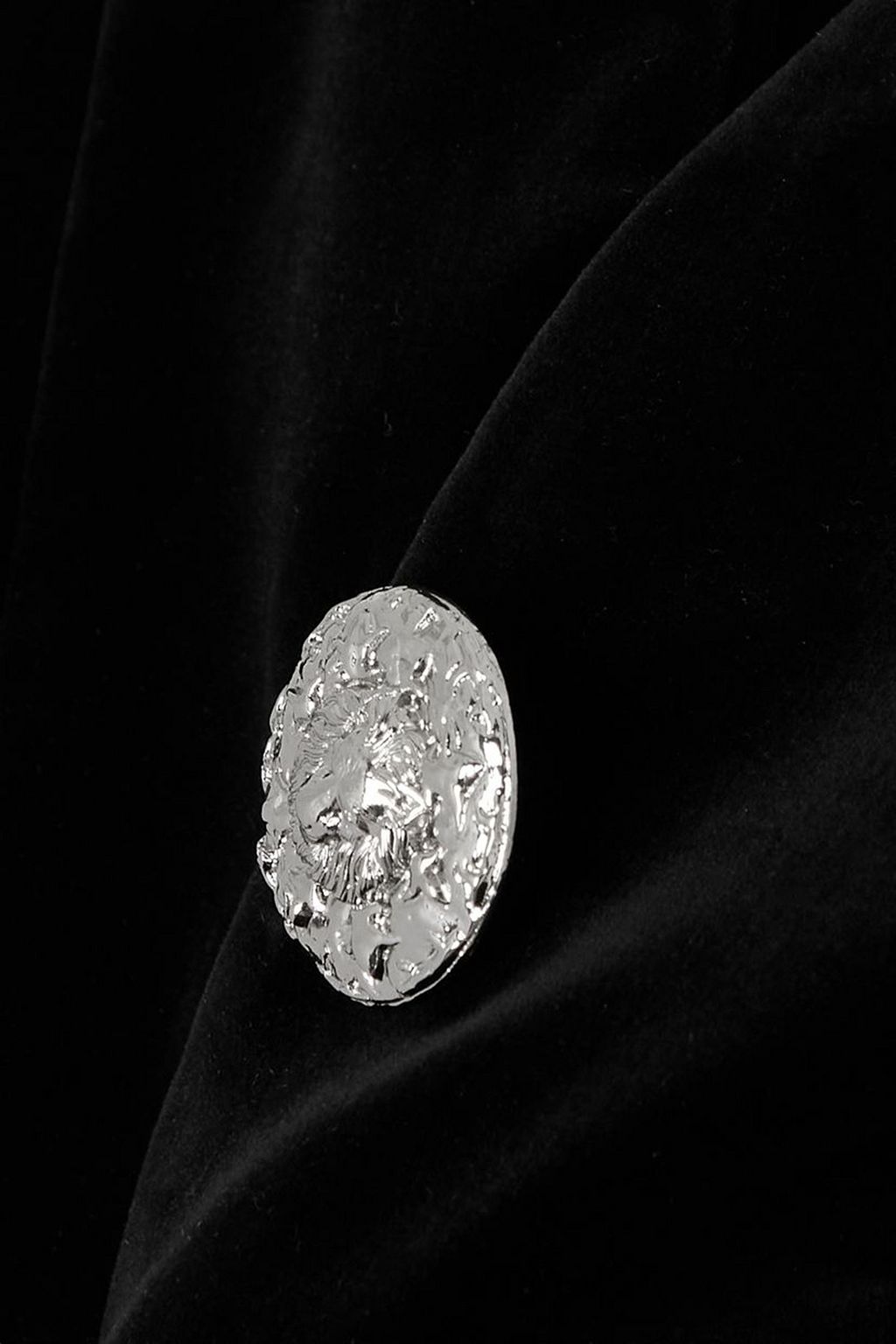 BALMAIN Verkürzer Blazer aus Baumwollsamt