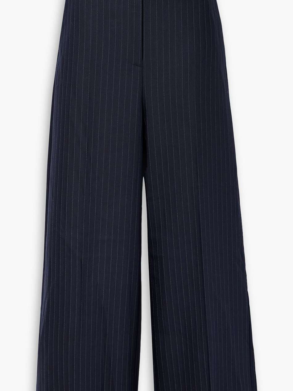 banton pinstriped wool-blend wide-leg pants