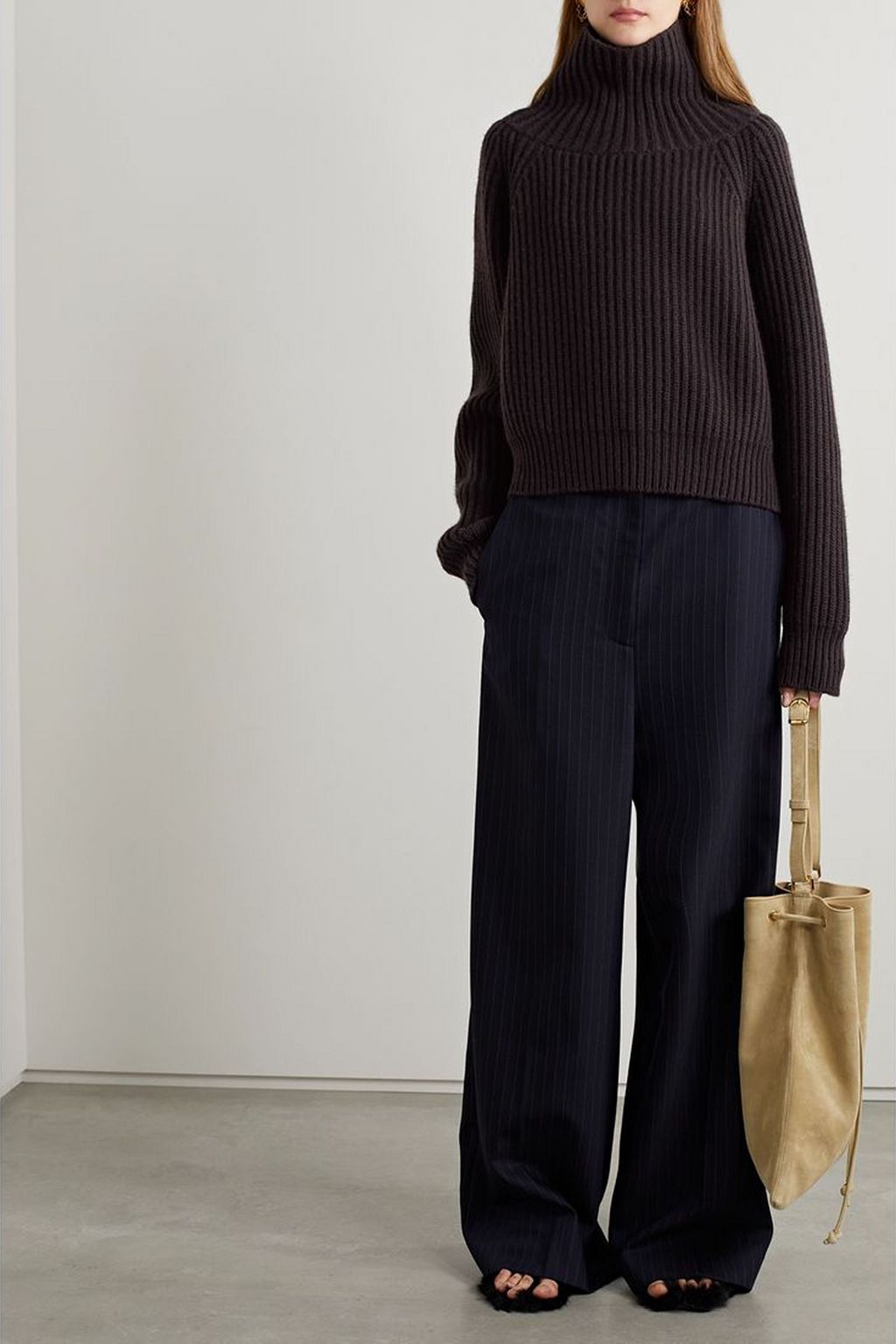 KHAITE Lanzino ribbed cashmere turtleneck sweater