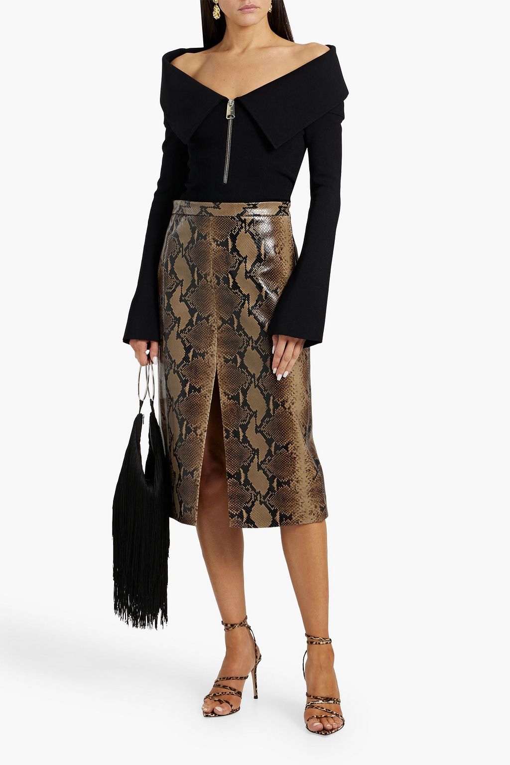 KHAITE Sevyn off-the-shoulder knitted top