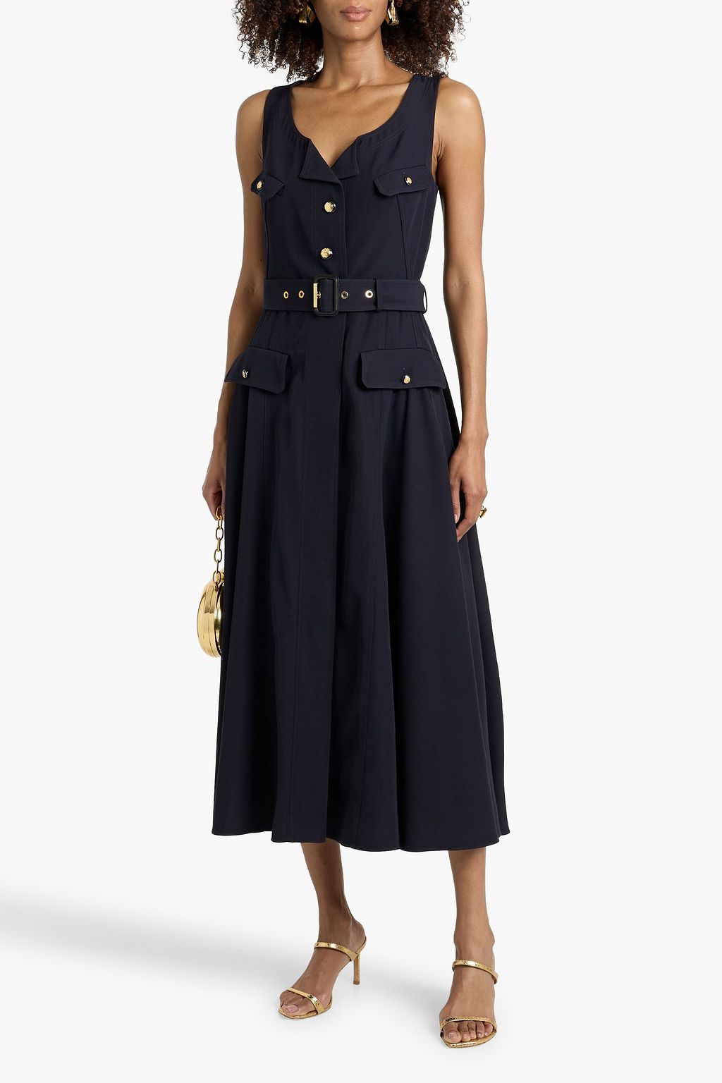 mcqueen midi dress Alexander Mcqueen Flared Midi Dress