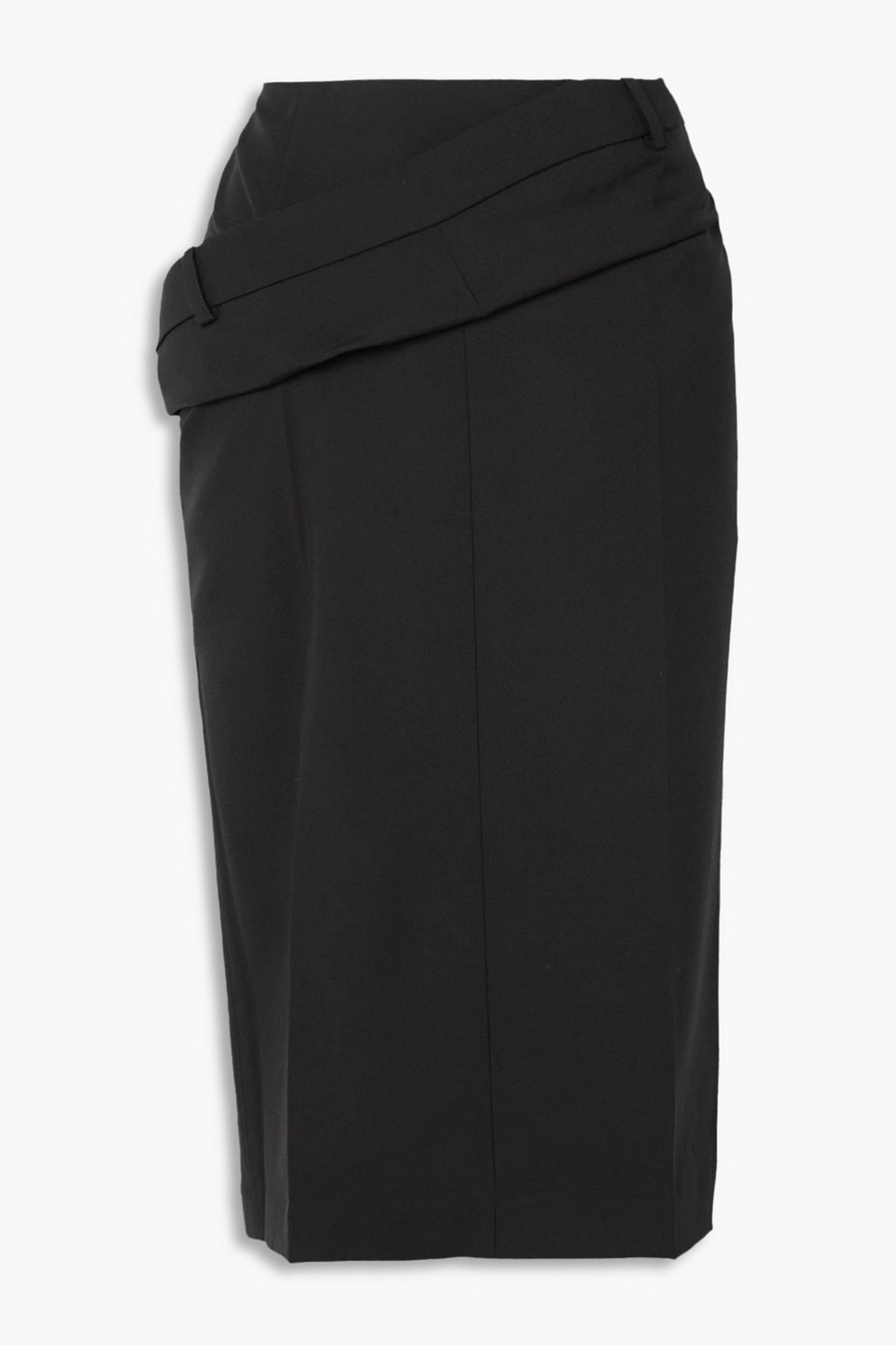jacquemus - vela draped wool skirt - black - fr 36
