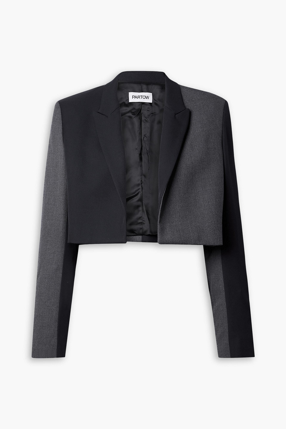 Florian cropped two-tone wool-twill blazer
