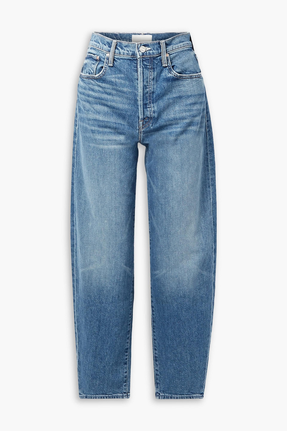 MOTHER Curbside cropped high-rise tapered jeans