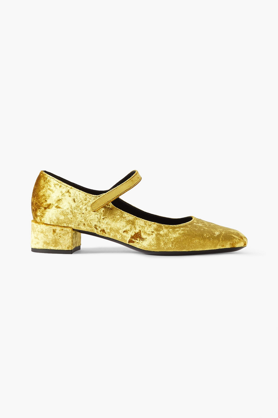 Ginny crushed-velvet Mary Jane pumps