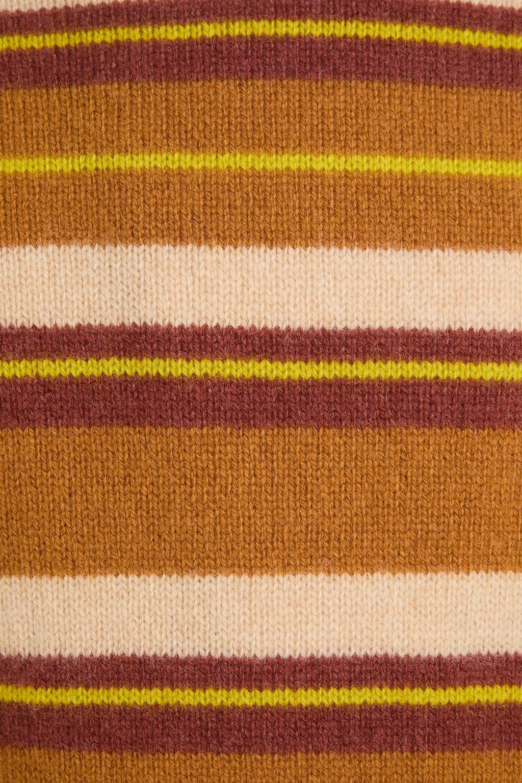 THE ELDER STATESMAN كنزة رياضية "شادو" من الكشمير بتصميم مخطط