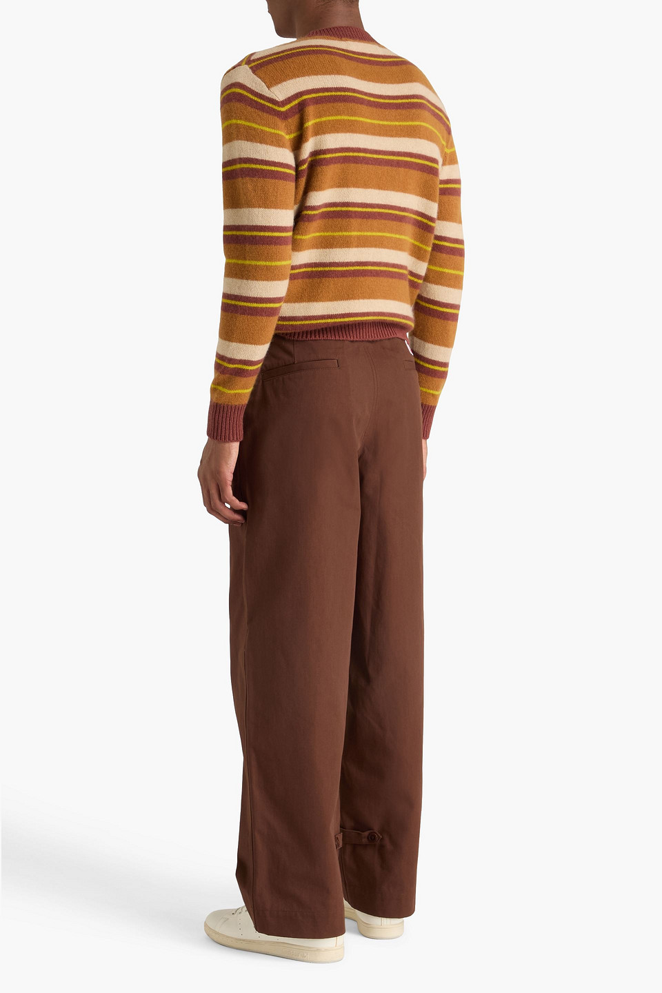  The Elder Statesman - Kaschmirpullover „shadow“ Mit Streifen - Braun - S 