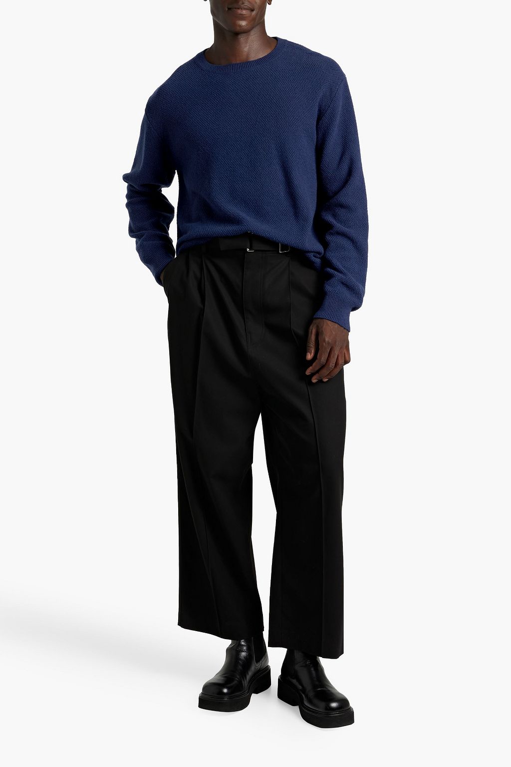 LOEWE Belted cotton-twill pants