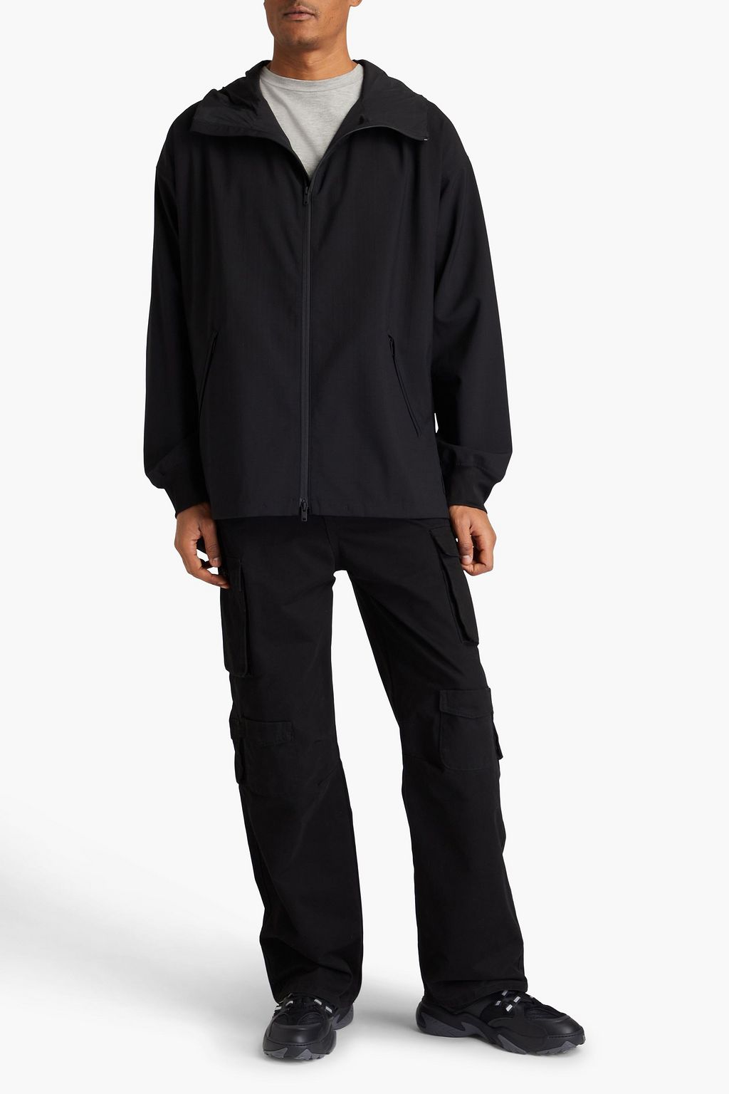 Y-3 جاكيت بسحاب من قماش ريبستوب