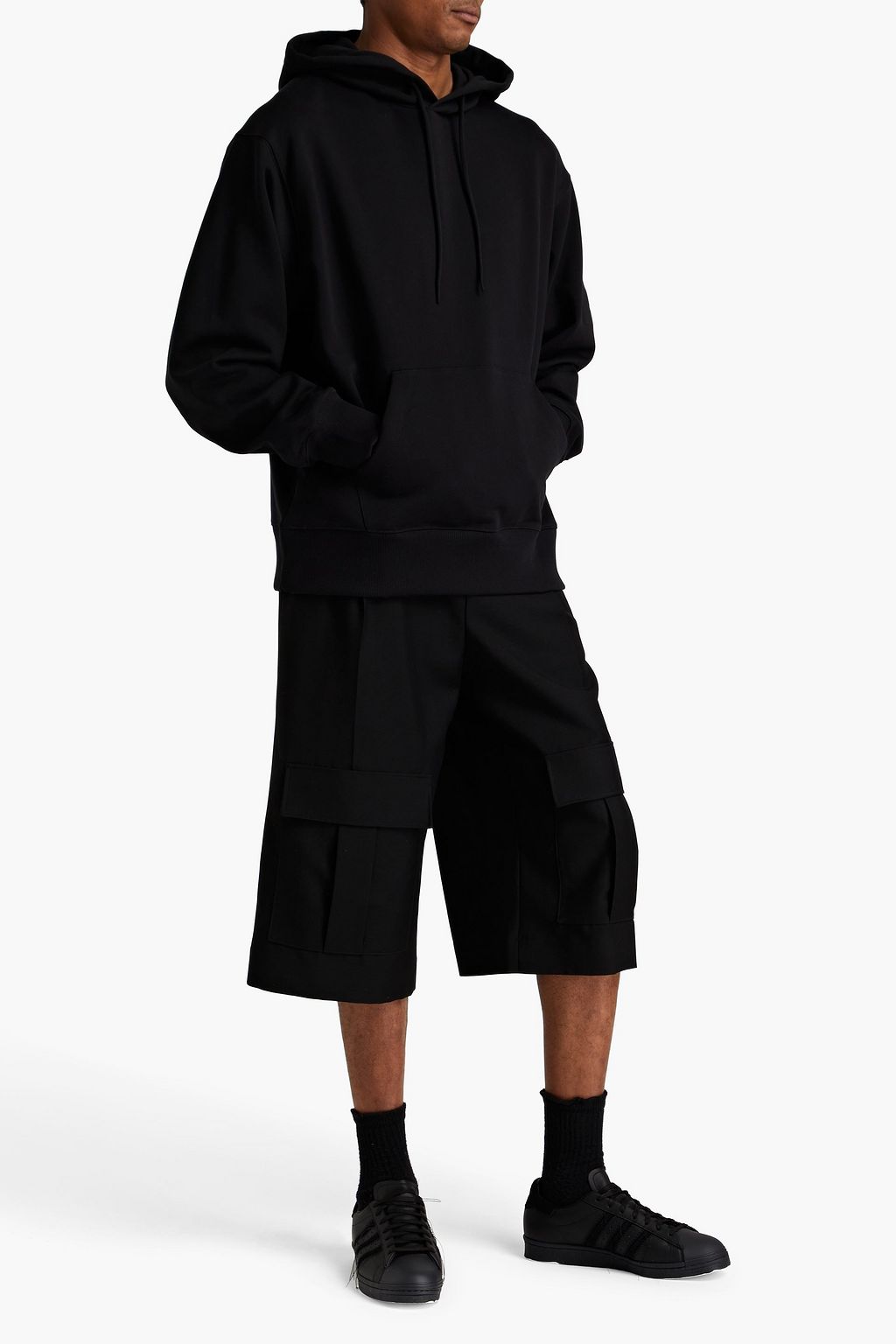 Y-3 French cotton-terry drawstring hoodie
