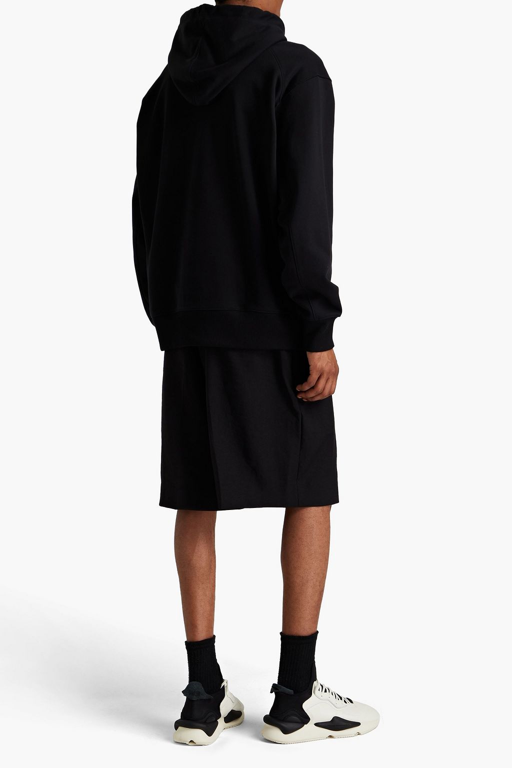 Y-3 Logo-print French cotton-terry hoodie