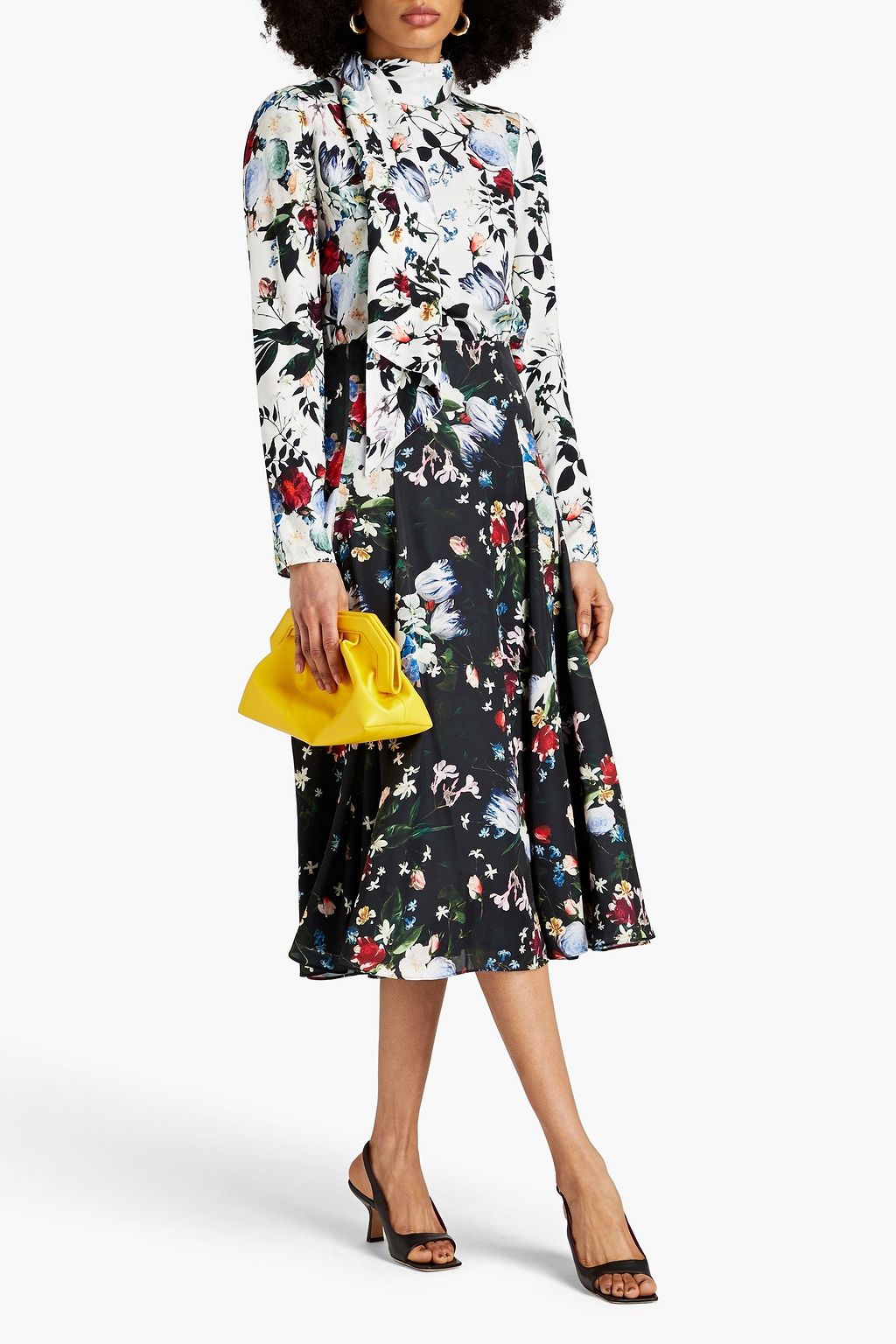 ERDEM Yvonna floral-print crepe de chine blouse