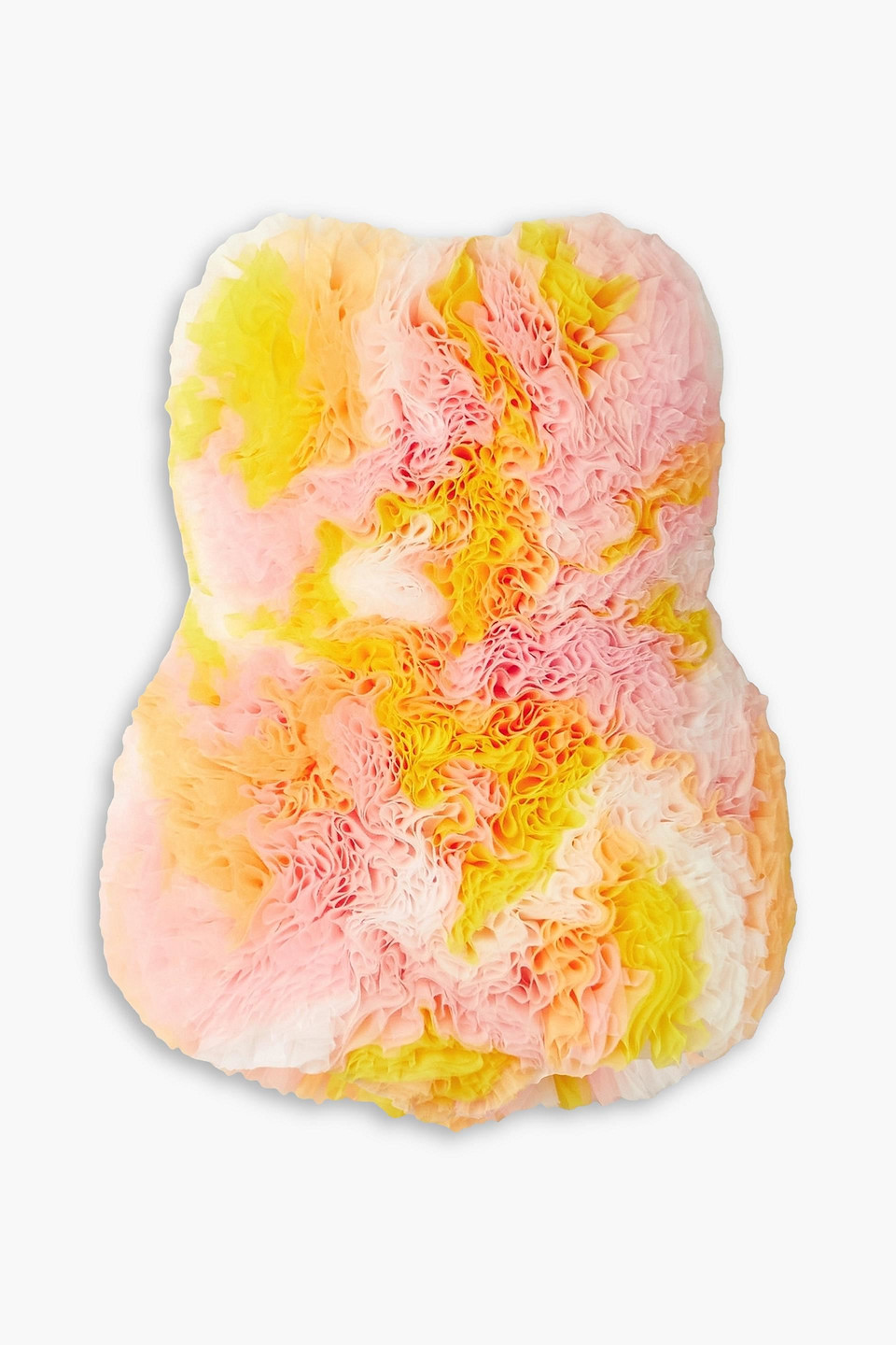 Pucci Strapless Ruffled Tulle Playsuit In Multi