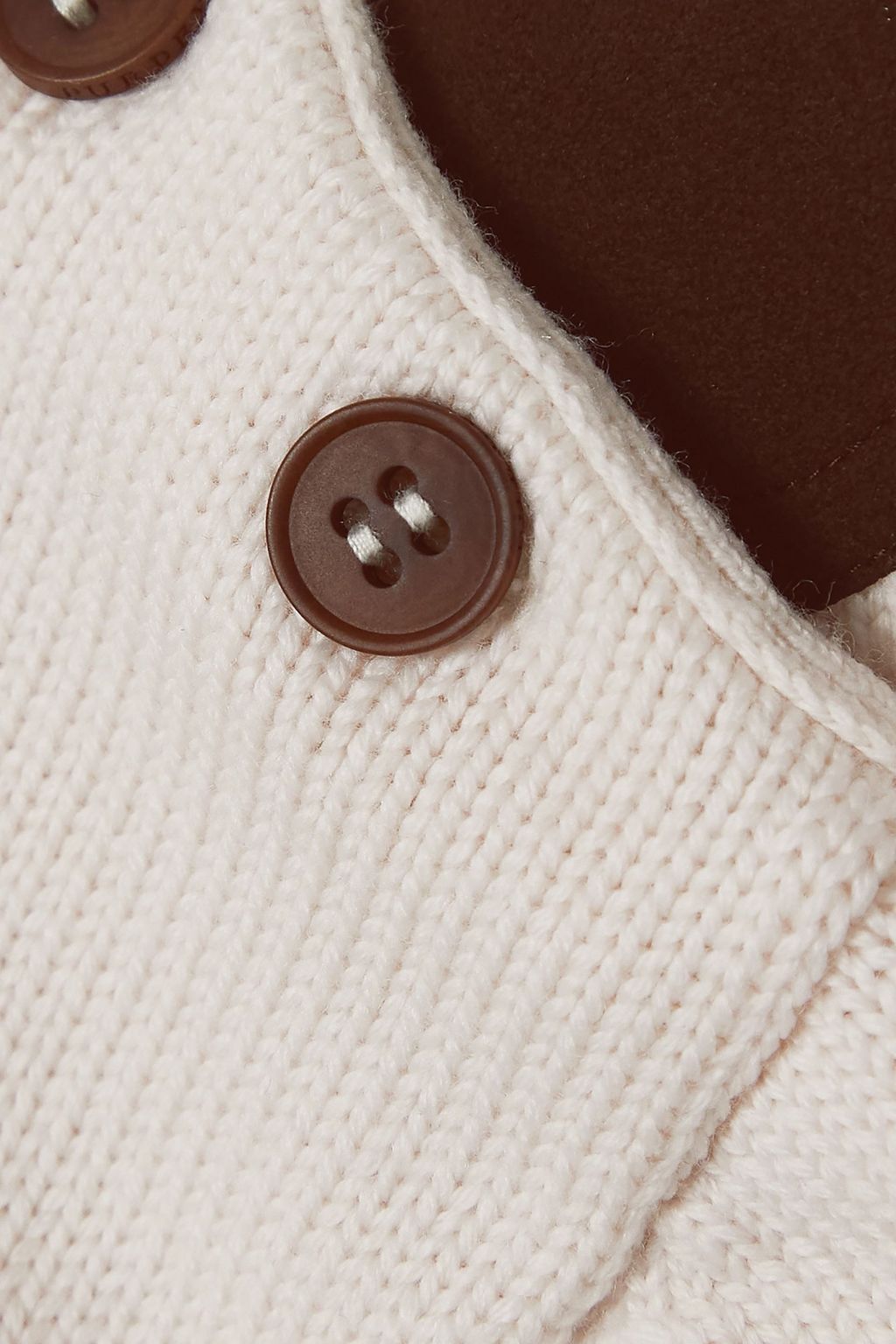PURDEY Faux-suede trimmed merino wool sweater
