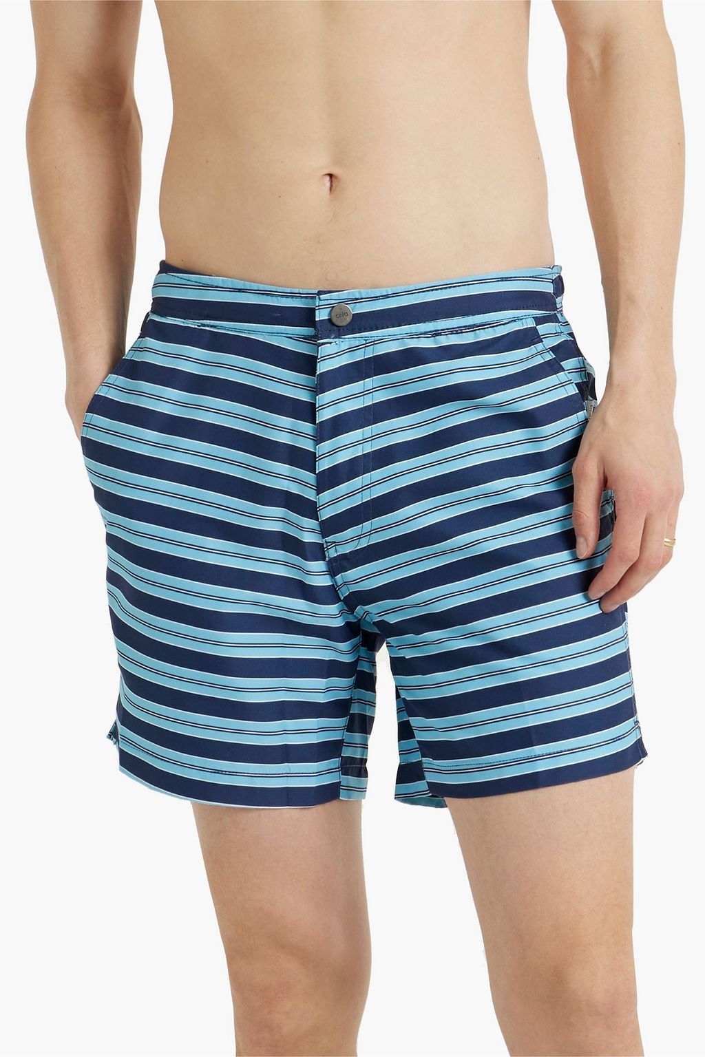 ONIA Calder mittellange Badeshorts mit Streifen