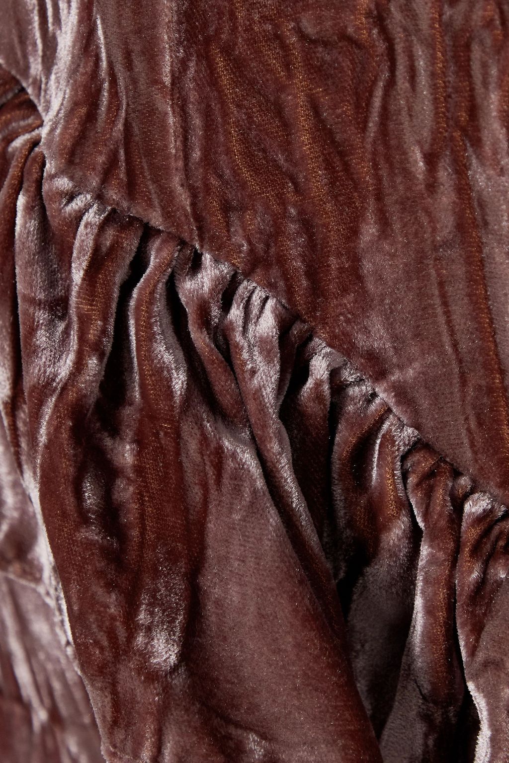 BATSHEVA Carol ruffled crushed-velvet maxi dress