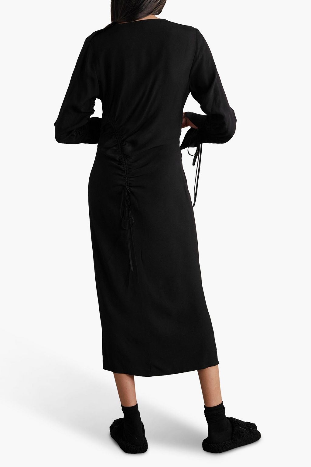 HOLZWEILER Opinion ruched crepe midi dress