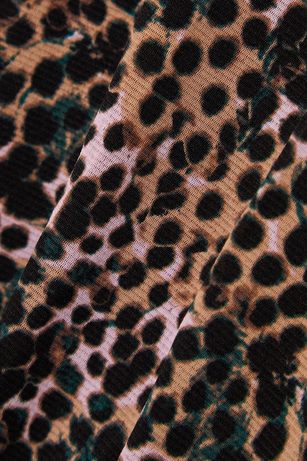 DIANE VON FURSTENBERG Remy bedrucktes Rollkragenoberteil aus Mesh