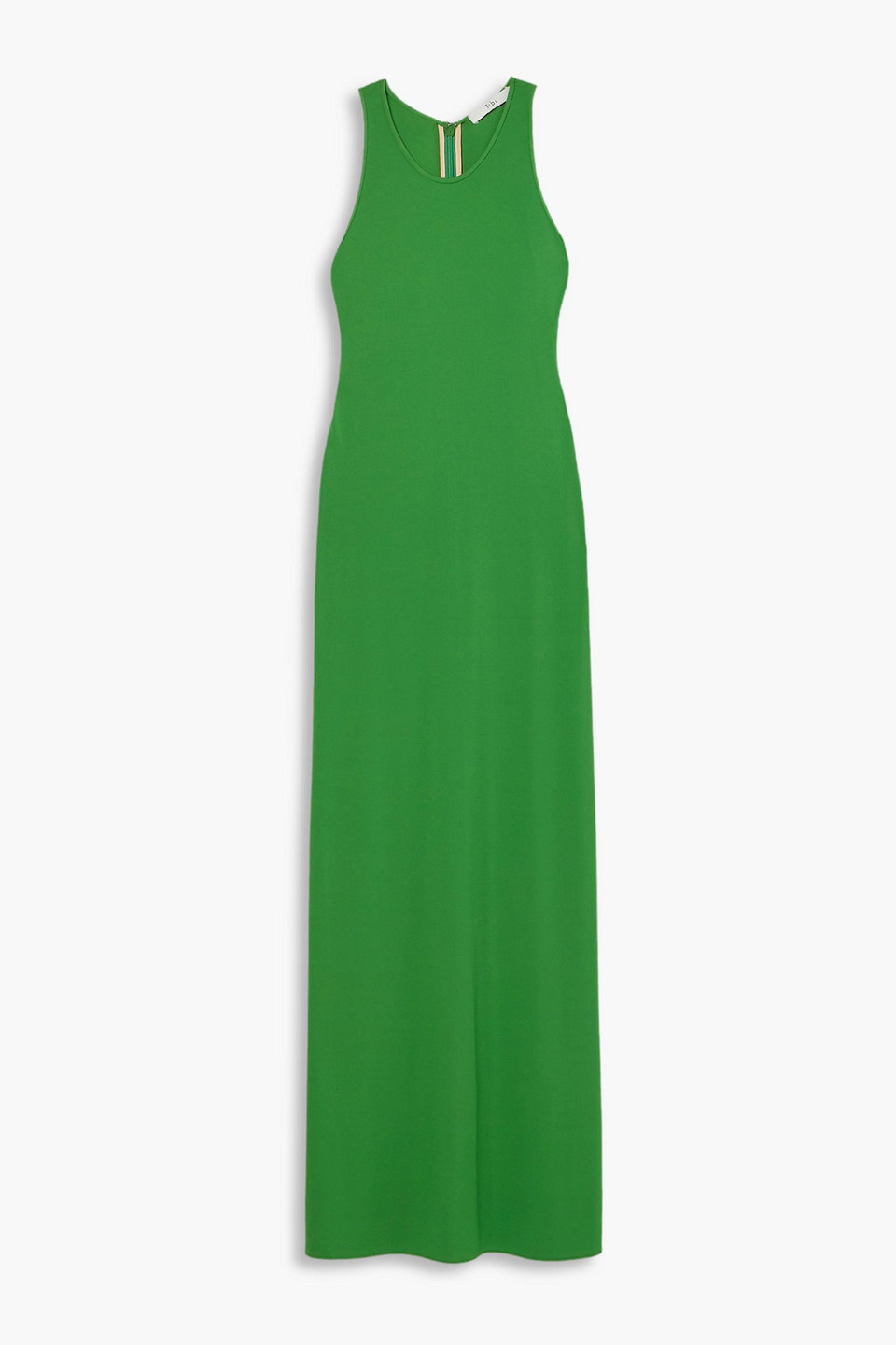 Tibi Serpentine Stretch-jersey Midi Dress In Green