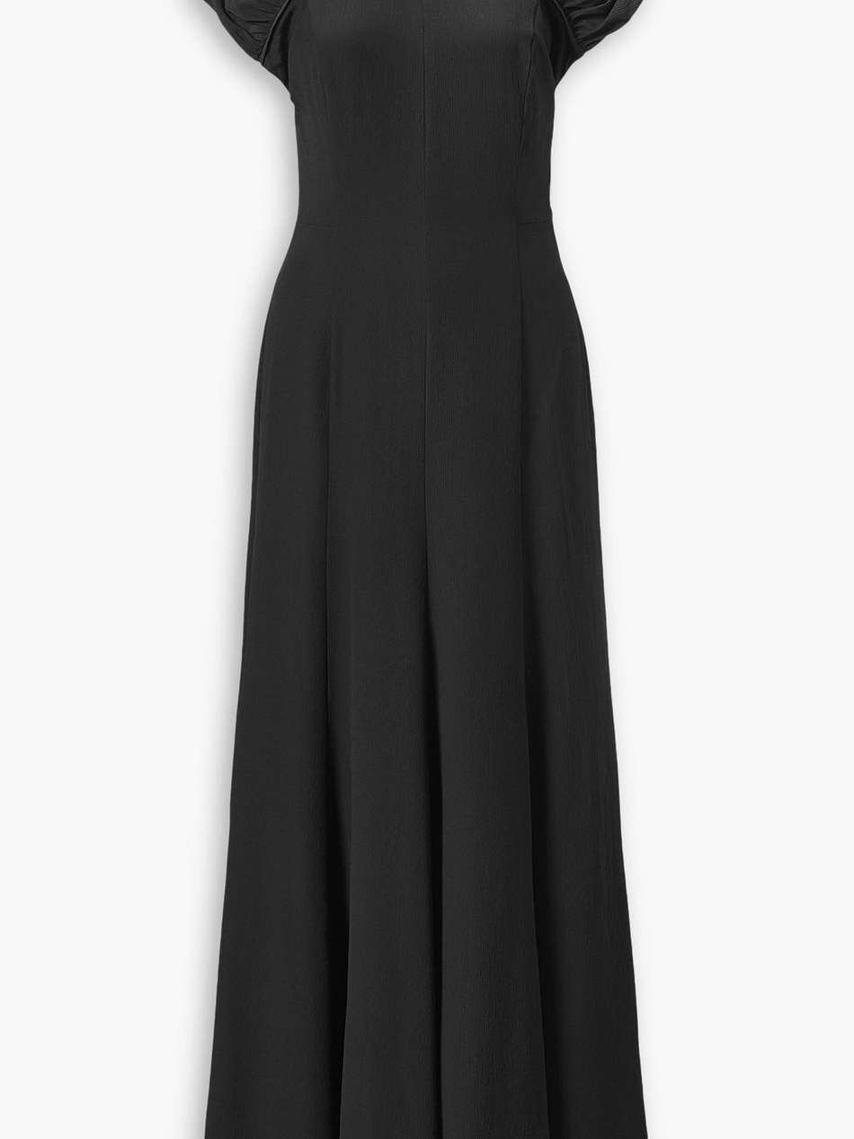yves open-back silk-crepe maxi dress