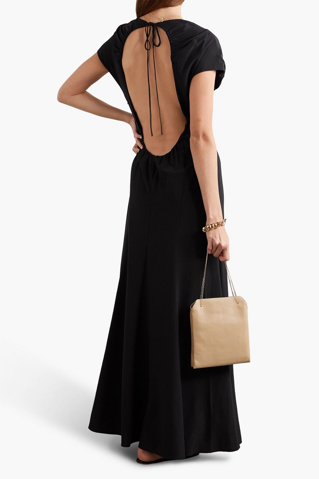 TOVE Yves open-back silk-crepe maxi dress