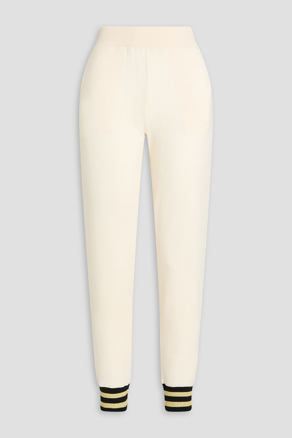 l'agence - stretch cotton and modal-blend track pants - white - s
