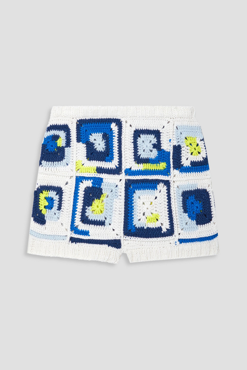Sea Crocheted Wool-blend Shorts In White