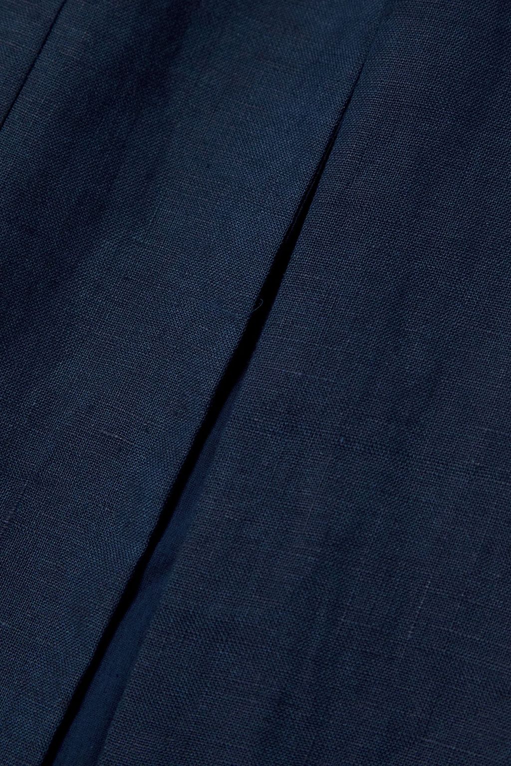 STAUD Giana linen midi skirt
