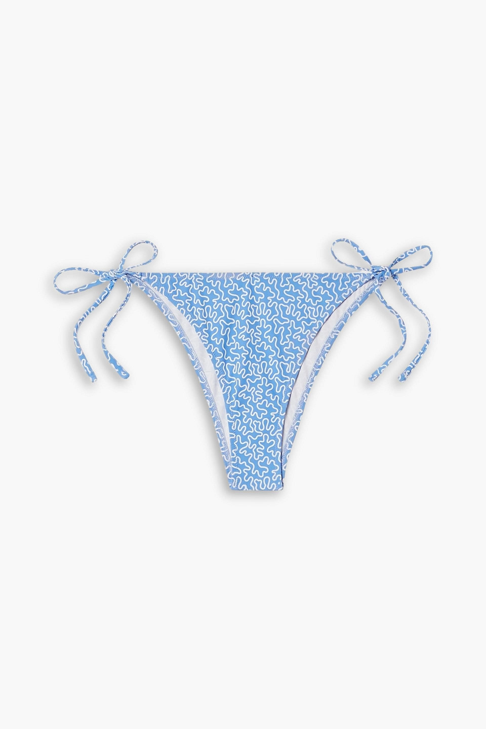 Fisch Chanzy Printed Low-rise Bikini Briefs In Light Blue