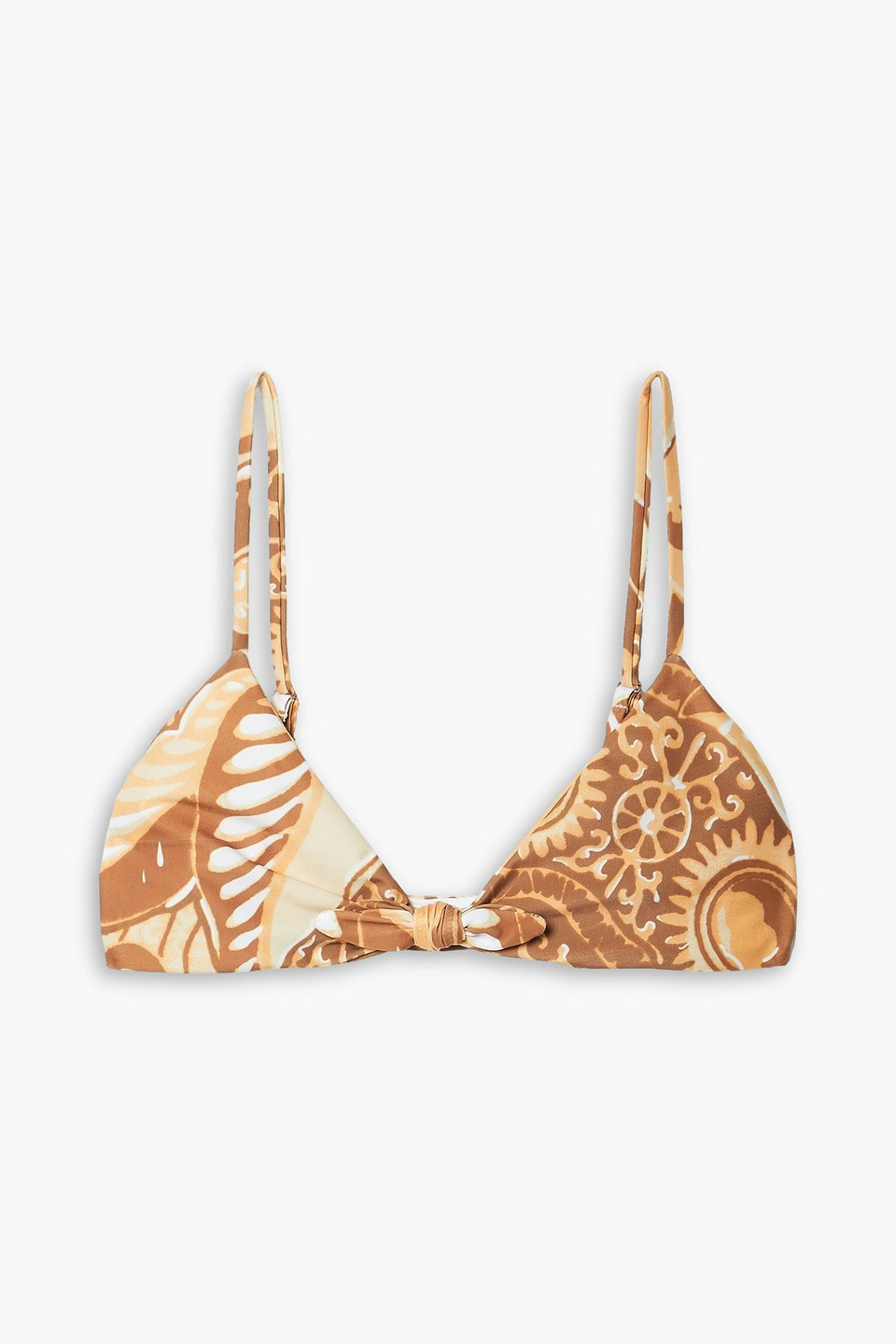 Mara Hoffman Carla Bikini-oberteil Mit Print In Light Brown