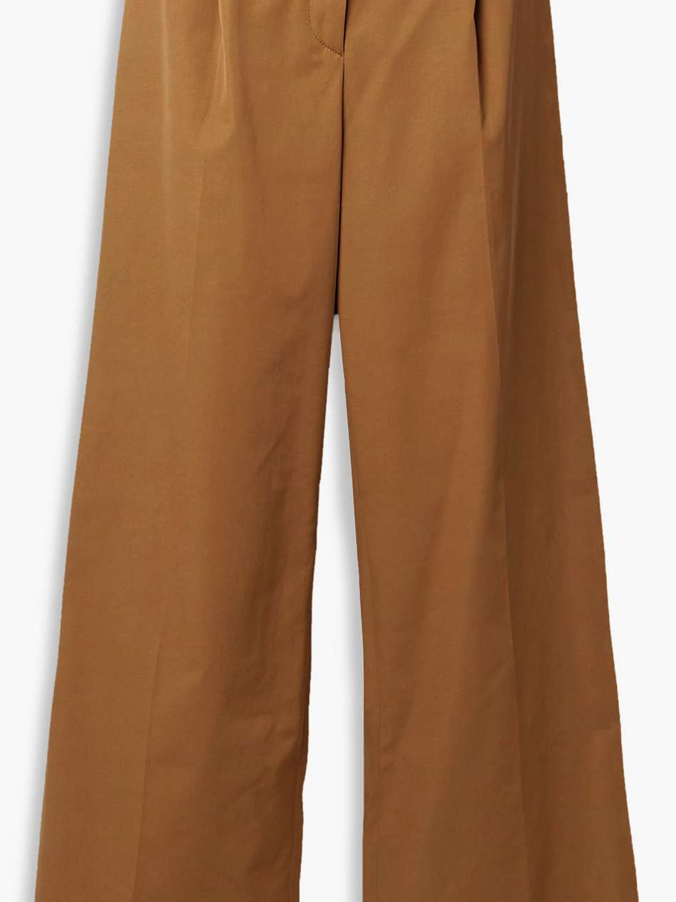 leila embroidered woven wide-leg pants