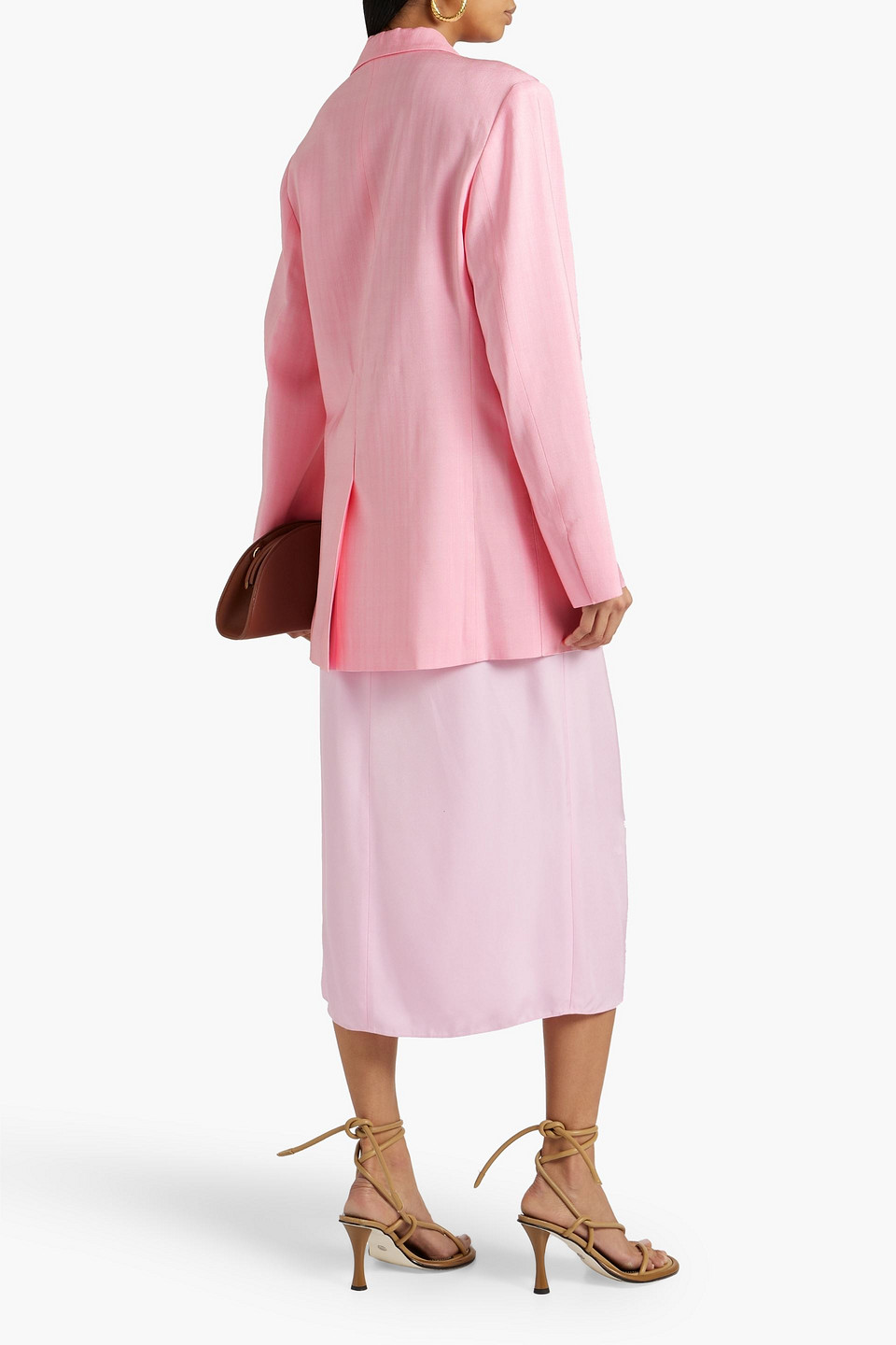 Lvir Woven Blazer In Baby Pink