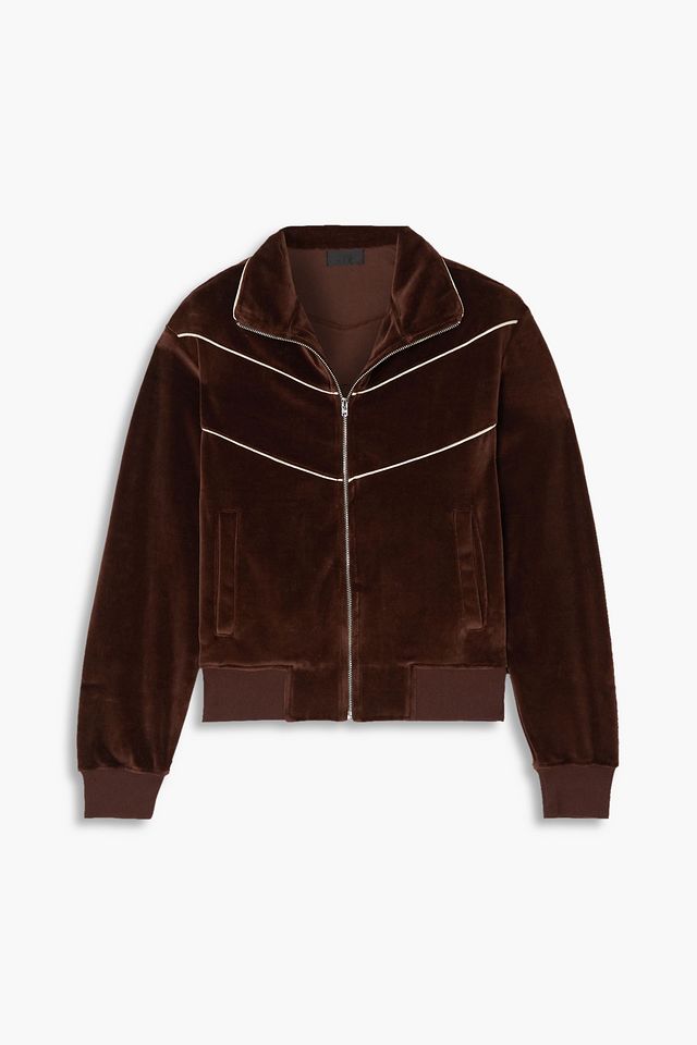 Andreas cotton-blend velour jacket