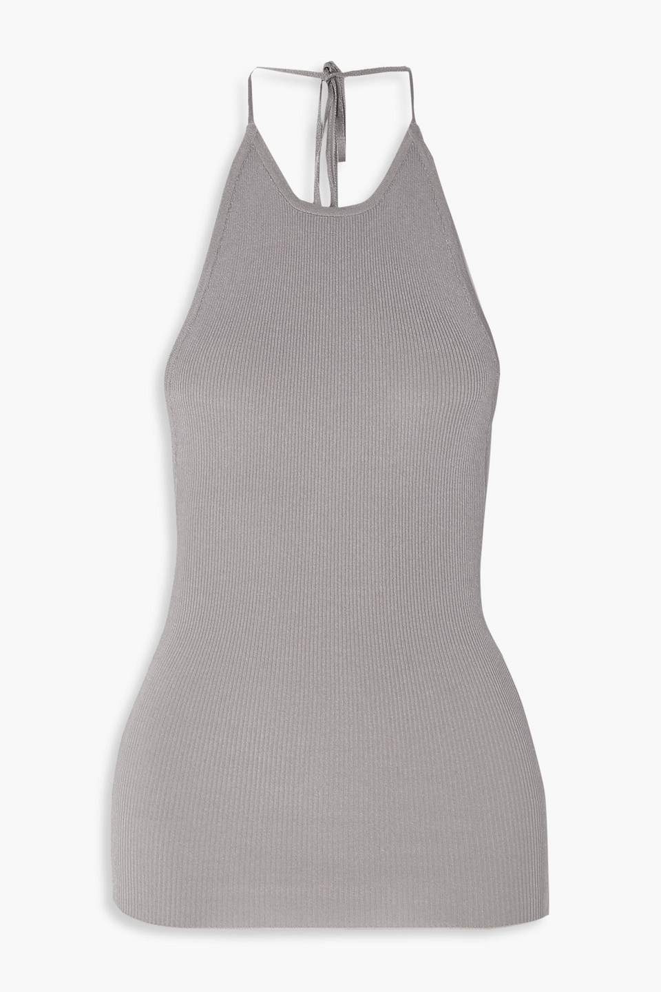 Peter Do Ribbed Knit Top In Gris