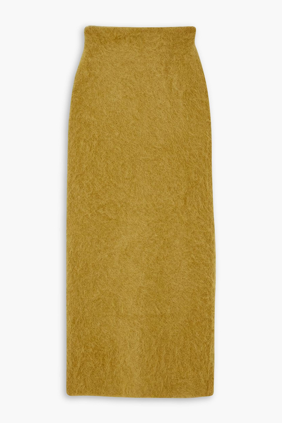 Zankov Delphine Brushed-knit Skirt In Mustard