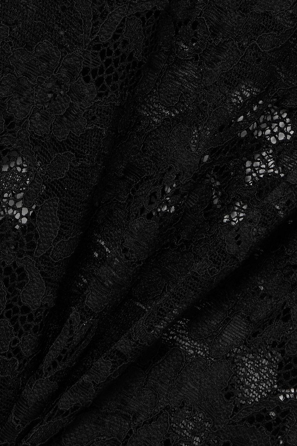 Oseree O-lover Stretch-lace Jumpsuit In Black