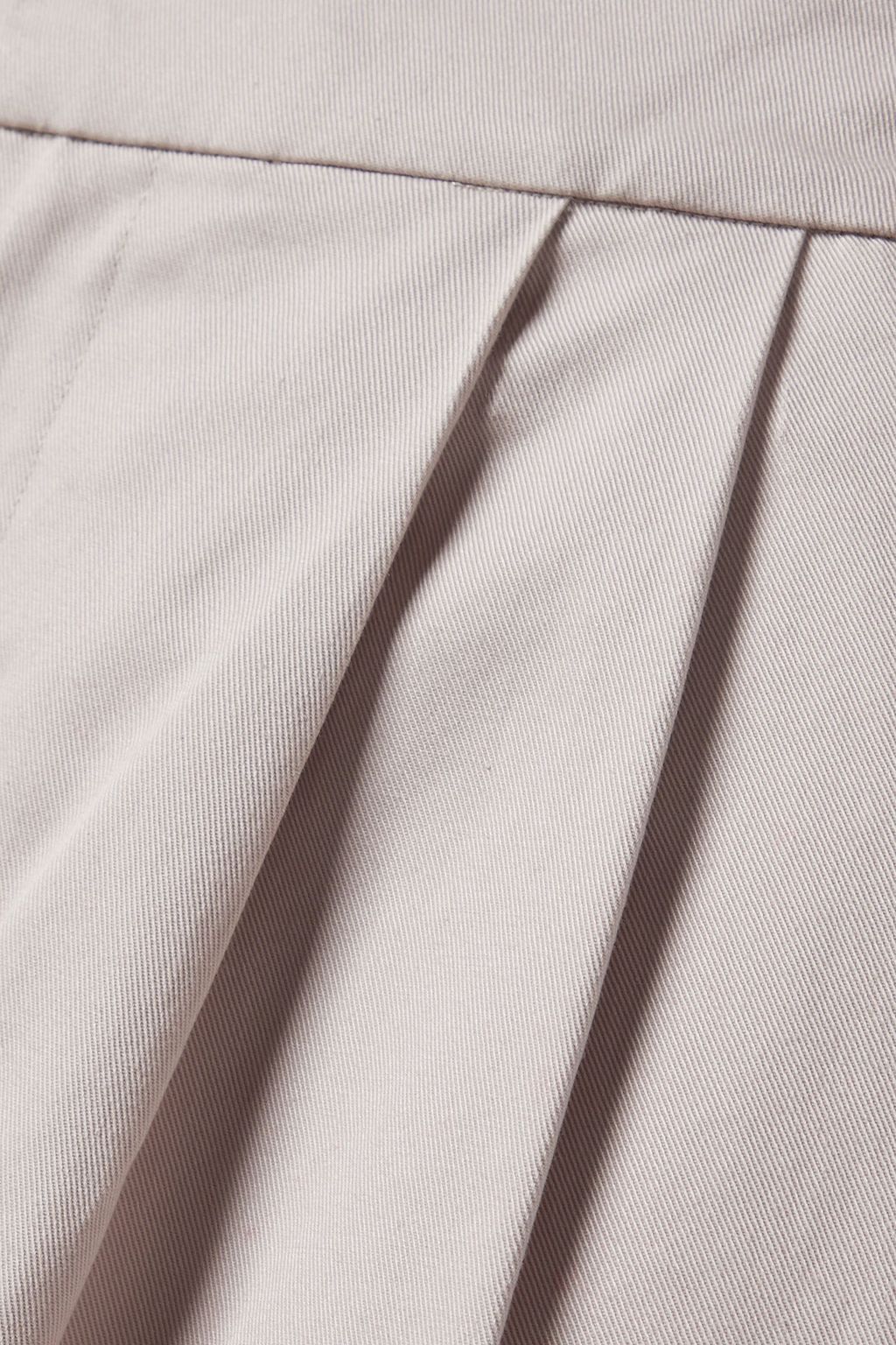 TIBI بنطال Stella بأرجل واسعة وطيات من مزيجٍ من قطن التويل
