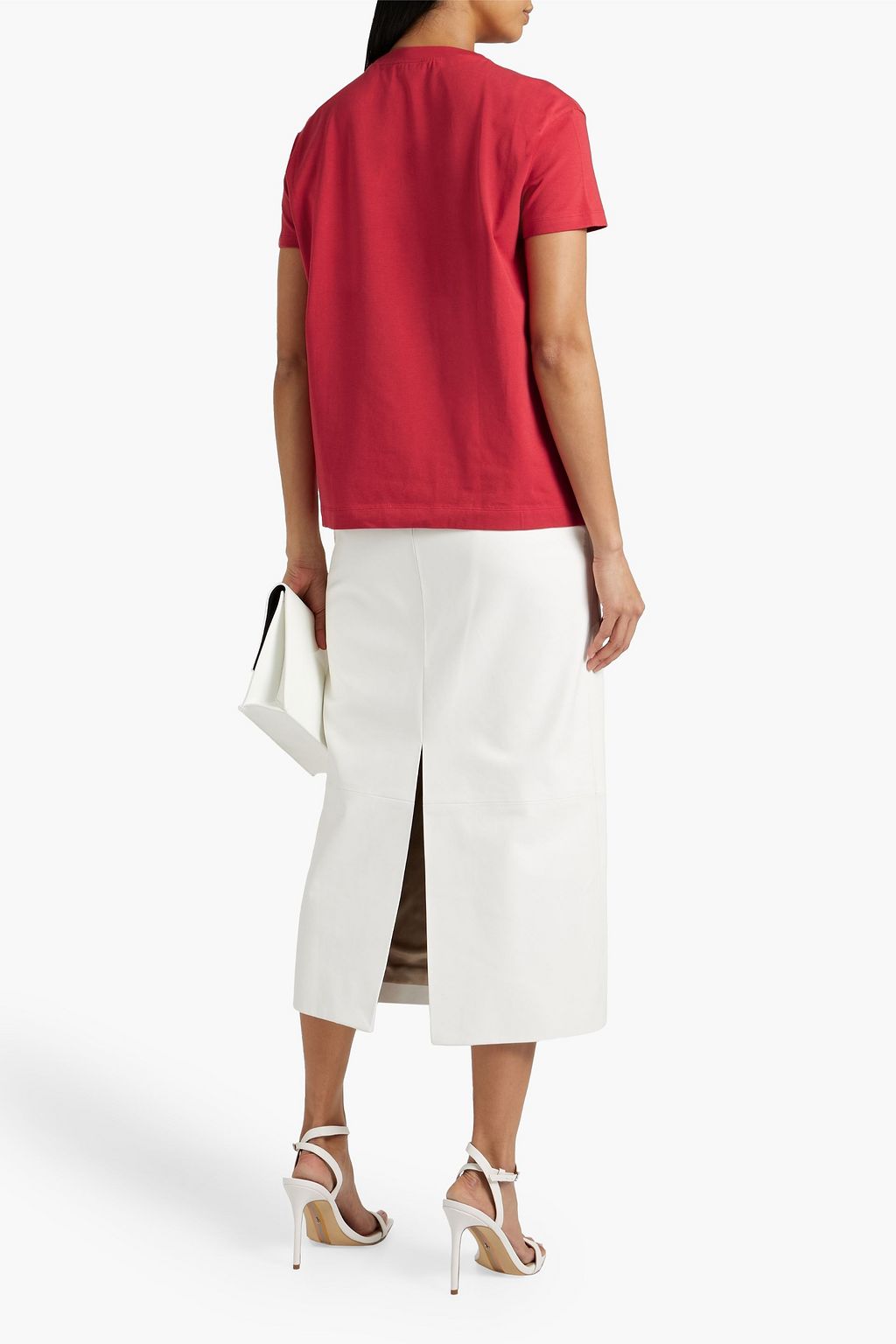 BRUNELLO CUCINELLI Bead-embellished stretch cotton-jersey T-shirt
