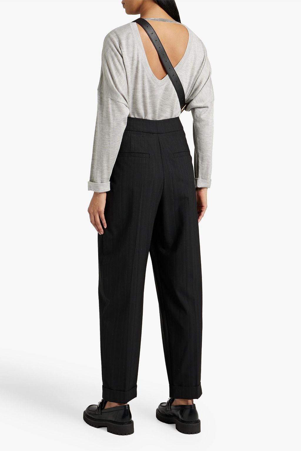 BRUNELLO CUCINELLI Cutout cashmere and silk-blend sweater