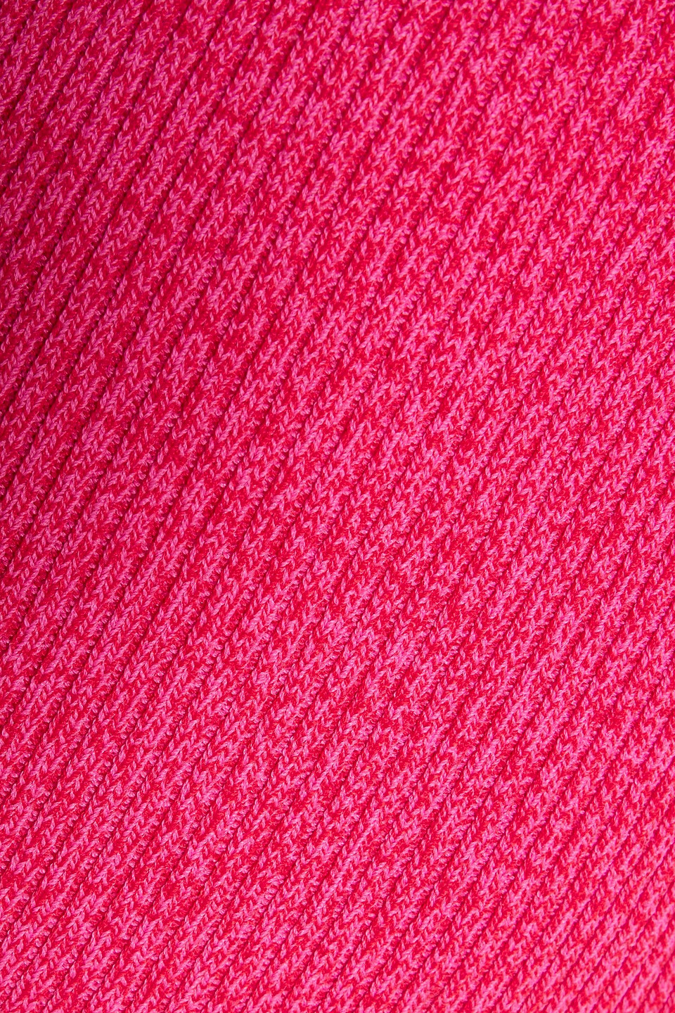 Ganni Marled Ribbed-knit Midi Dress In Fuchsia