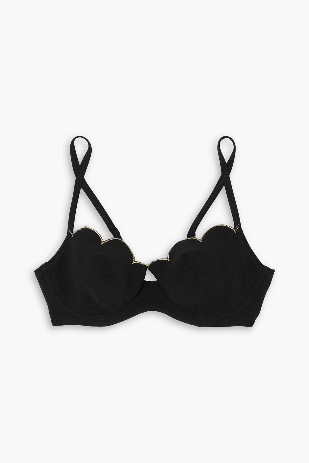 AGENT PROVOCATEUR Lorna scalloped underwired bikini top | THE OUTNET