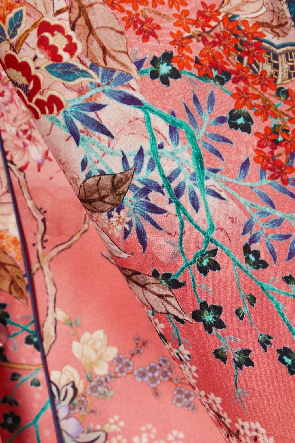 MENG Floral-print silk-satin pajama set