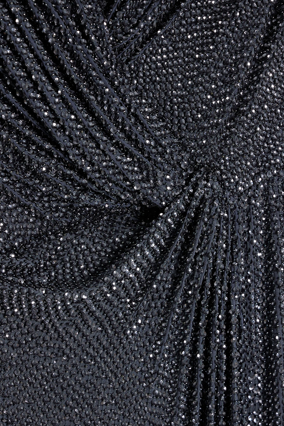 JENNY PACKHAM LUNA WRAP-EFFECT EMBELLISHED CHIFFON GOWN