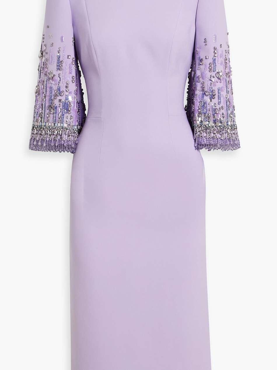 bergman embellished crepe midi dress
