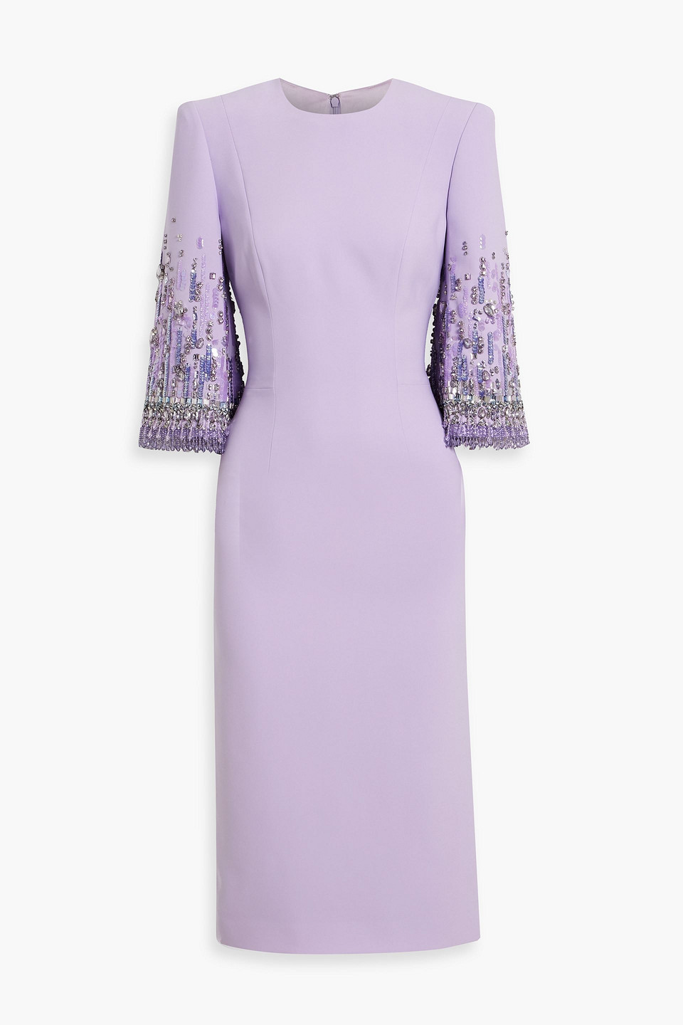 Jenny Packham Bergman Embellished Midi Dress In Lavender