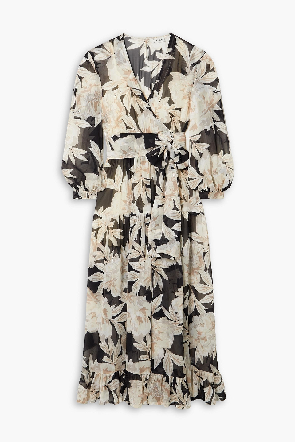 River floral-print silk-georgette maxi wrap dress
