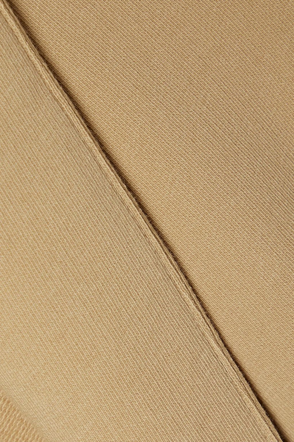SKIN Elenora belted stretch cotton-terry cardigan