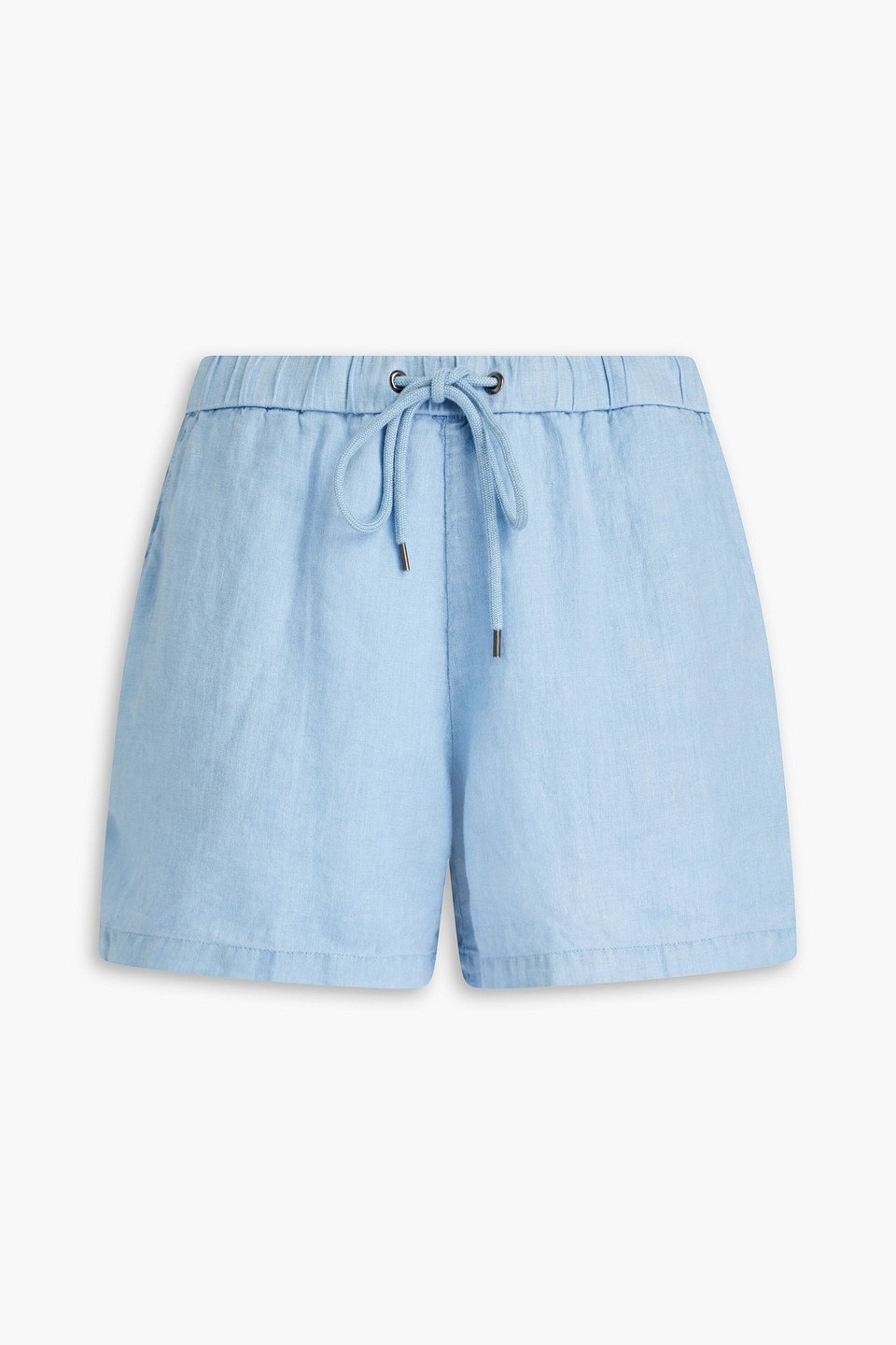 James Perse Linen Shorts In Light Blue