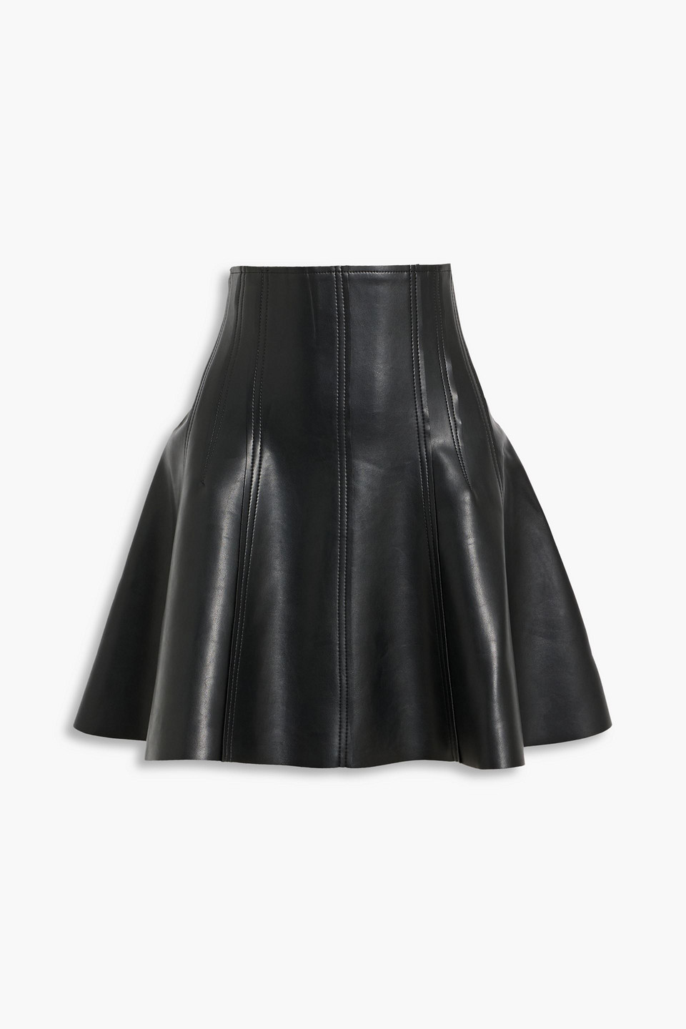 Norma Kamali Grace Flared Mini Skirt In Black