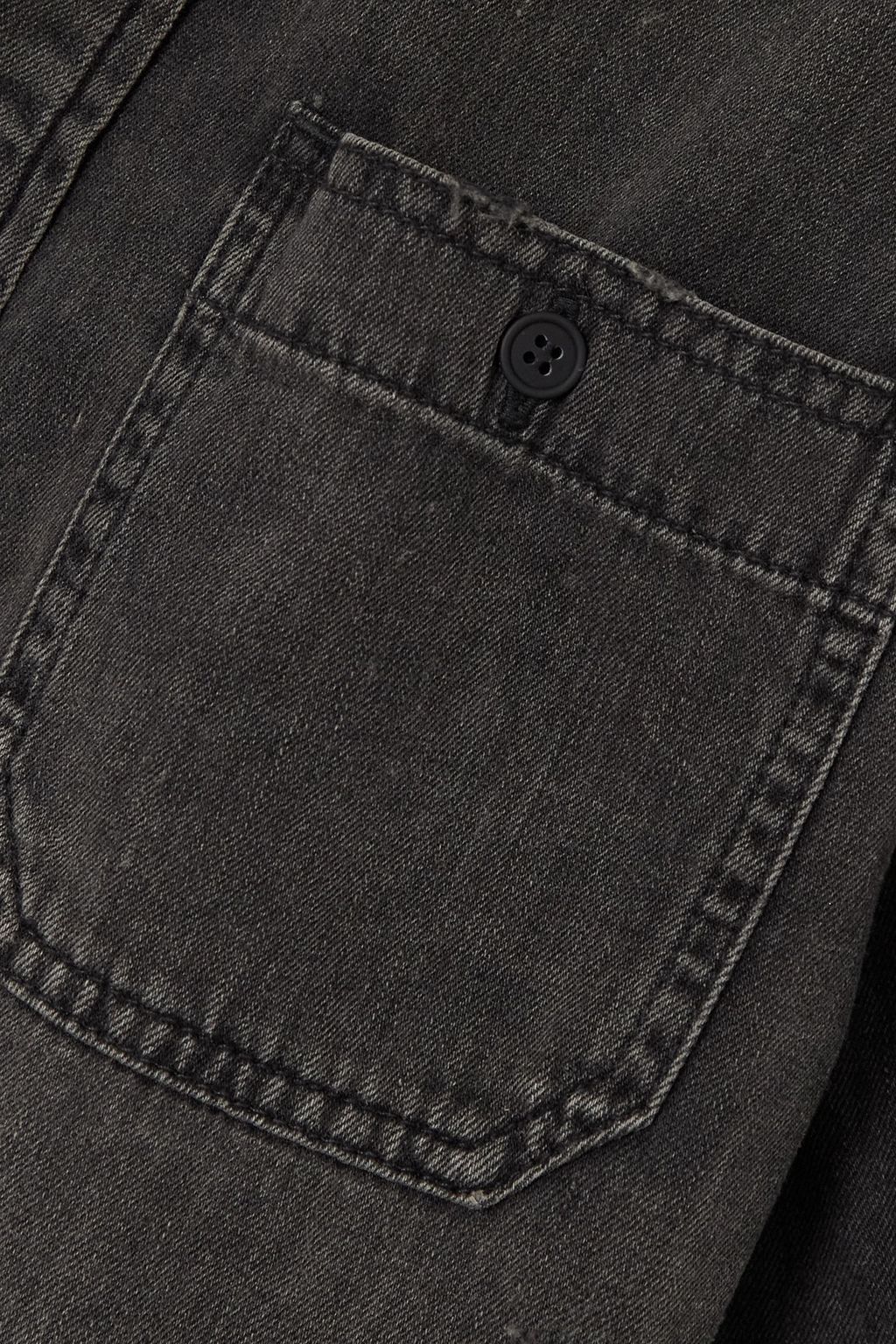 R13 Workwear distressed denim playsuit